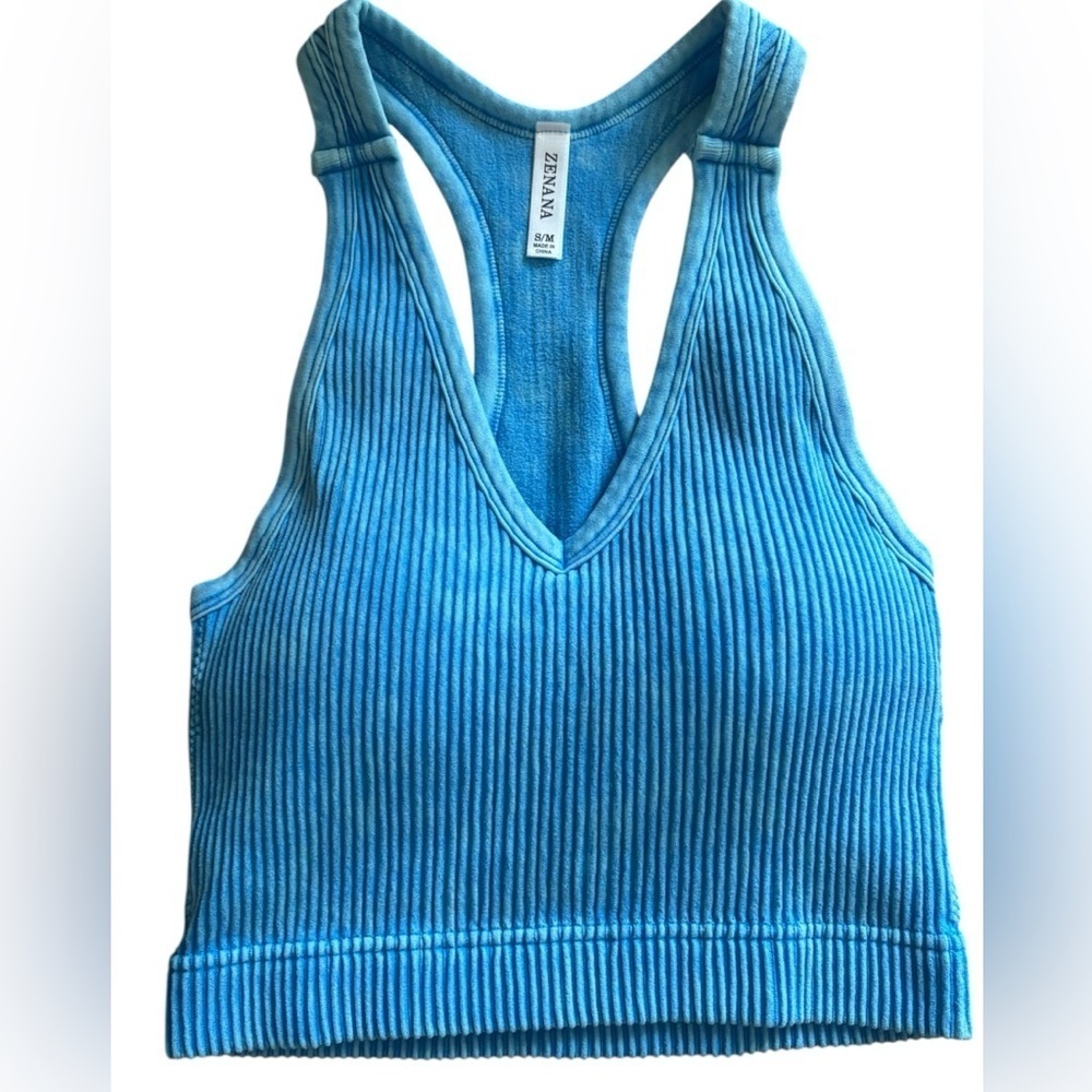 Zenana Ultra Soft Ribbed Crop Tank NWT